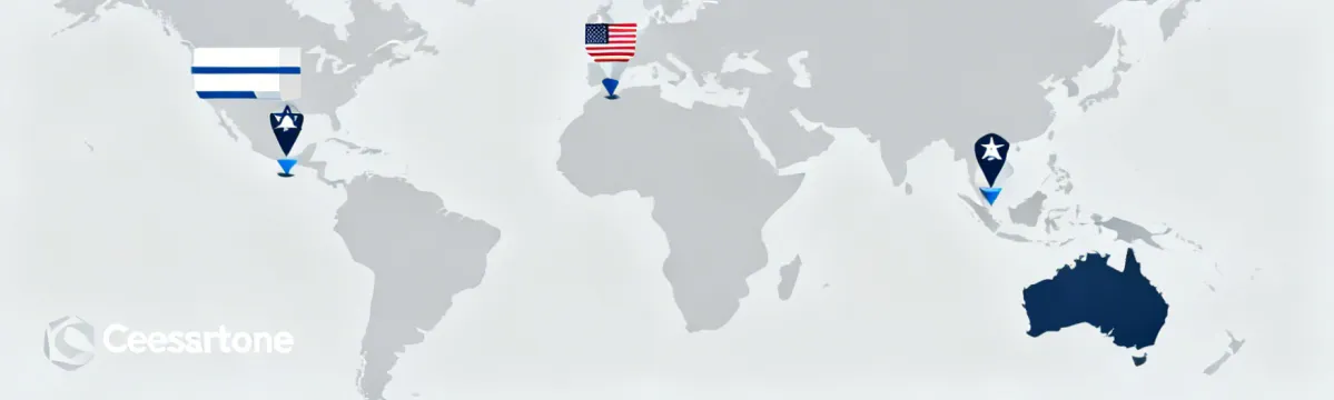 Caesarstone global office locations map