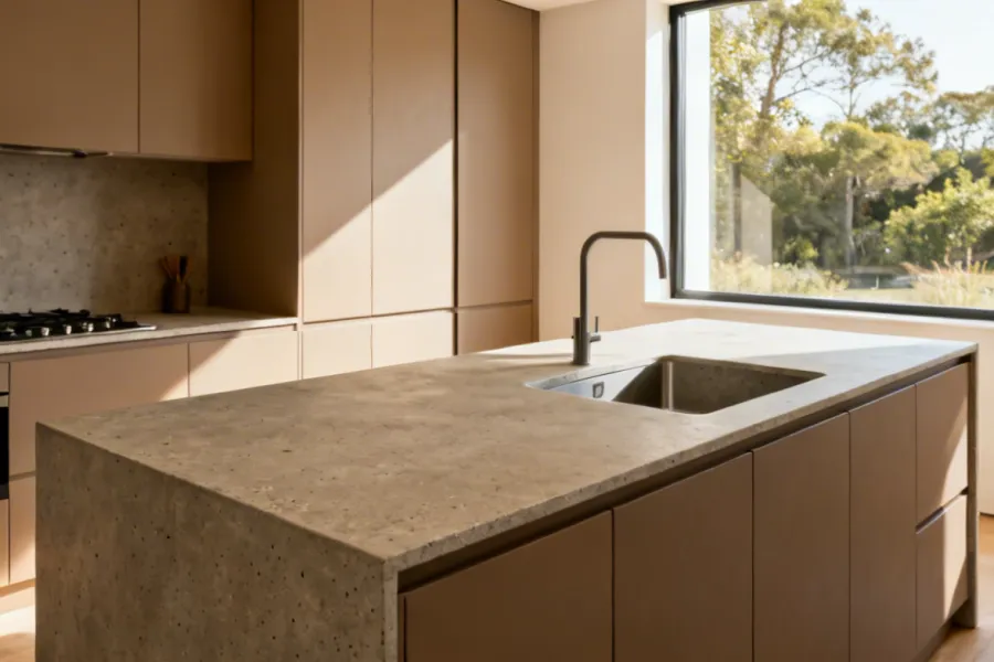 Caesarstone quartz countertop in a modern kitchen design