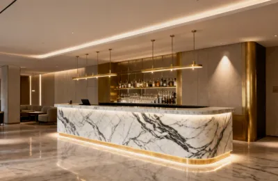 Caesarstone Calacatta in commercial hospitality design