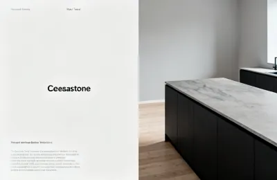 Caesarstone concrete surface in Scandinavian kitchen design